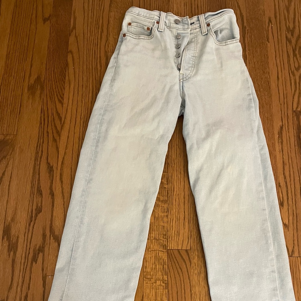 Levi's Pale Blue Straight Leg Jeans